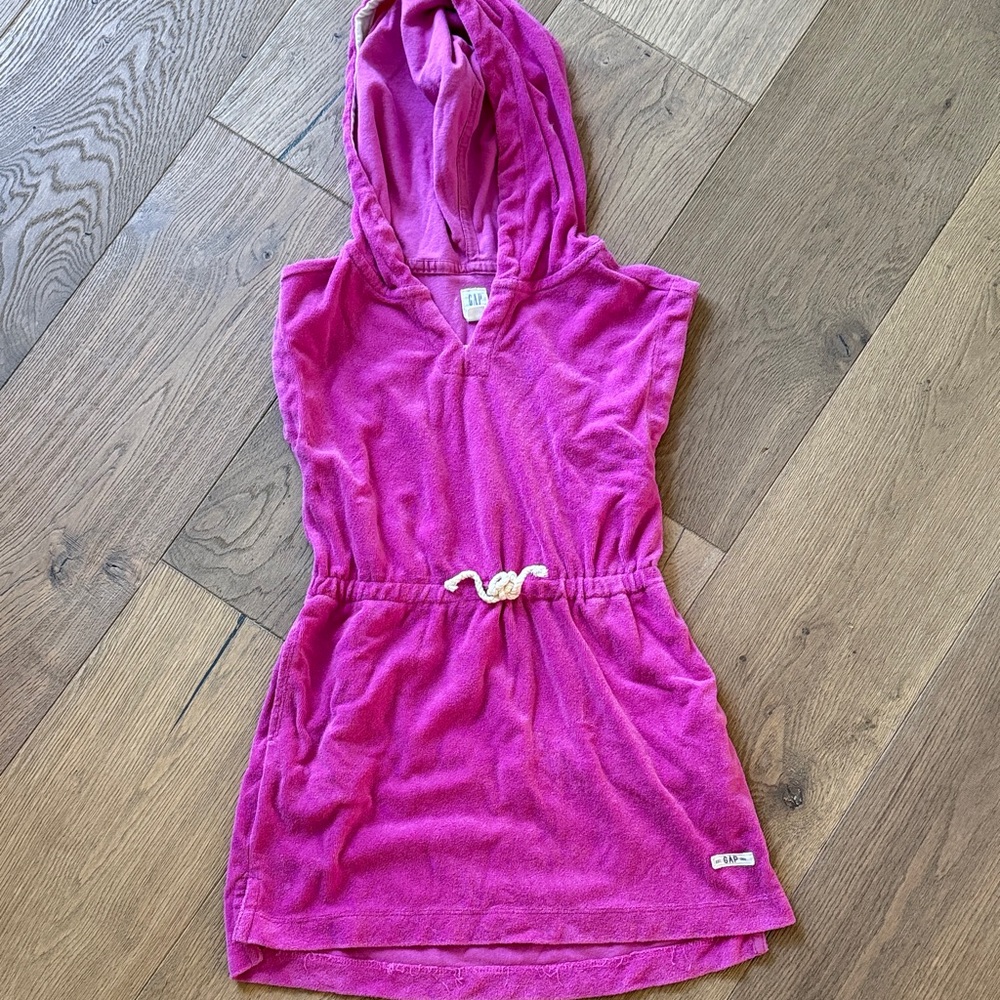 GAP Girls Pink Hooded Towel Swim Coverup